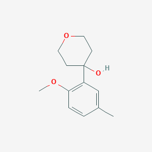 4-(2-Methoxy-5-methylphenyl)oxan-4-ol