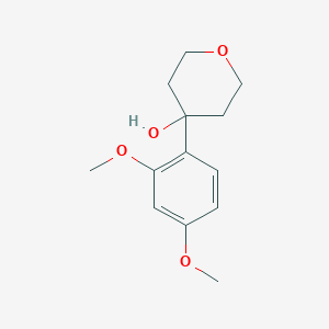 molecular formula C13H18O4 B7873581 4-(2,4-Dimethoxyphenyl)oxan-4-ol 