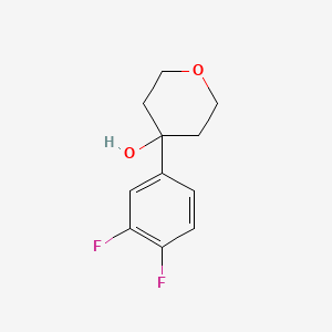 molecular formula C11H12F2O2 B7873594 4-(3,4-Difluorophenyl)oxan-4-ol 
