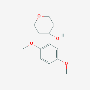 molecular formula C13H18O4 B7873601 4-(2,5-Dimethoxyphenyl)oxan-4-ol 