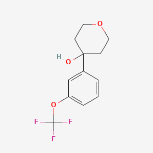 molecular formula C12H13F3O3 B7873605 4-[3-(Trifluoromethoxy)phenyl]oxan-4-ol 