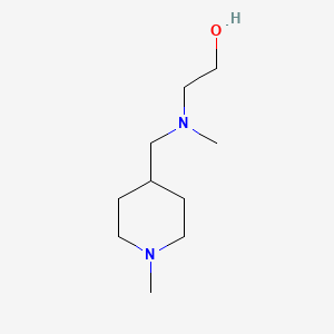 molecular formula C10H22N2O B7873635 2-[Methyl-(1-methyl-piperidin-4-ylmethyl)-amino]-ethanol 