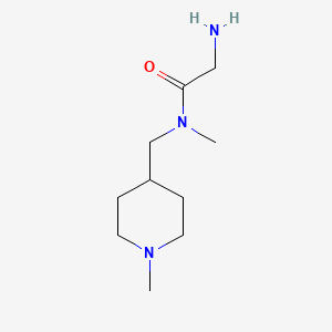 molecular formula C10H21N3O B7873650 2-Amino-N-methyl-N-(1-methyl-piperidin-4-ylmethyl)-acetamide 