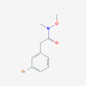 molecular formula C10H12BrNO2 B7873685 2-(3-bromophenyl)-N-methoxy-N-methylacetamide 