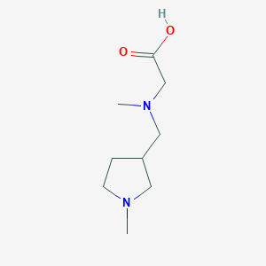 molecular formula C9H18N2O2 B7873737 [Methyl-(1-methyl-pyrrolidin-3-ylmethyl)-amino]-acetic acid 