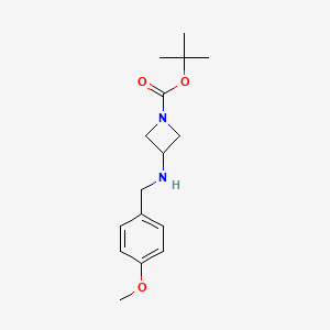 molecular formula C16H24N2O3 B7873751 tert-Butyl 3-{[(4-methoxyphenyl)methyl]amino}azetidine-1-carboxylate 