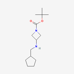 molecular formula C14H26N2O2 B7873760 tert-Butyl 3-((cyclopentylmethyl)amino)azetidine-1-carboxylate 