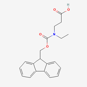 molecular formula C20H21NO4 B7873762 3-(Ethyl[(9h-fluoren-9-ylmethoxy)carbonyl]amino)propanoic acid 