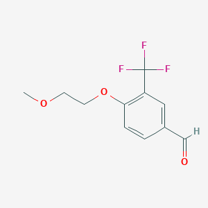 molecular formula C11H11F3O3 B7873791 4-(2-Methoxyethoxy)-3-(trifluoromethyl)benzaldehyde 