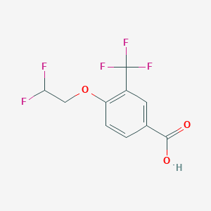 molecular formula C10H7F5O3 B7873797 4-(2,2-Difluoroethoxy)-3-(trifluoromethyl)benzoic acid 