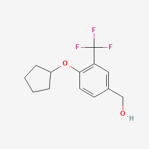 molecular formula C13H15F3O2 B7873798 [4-(Cyclopentyloxy)-3-(trifluoromethyl)phenyl]methanol 