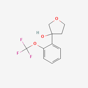 molecular formula C11H11F3O3 B7873810 3-[2-(Trifluoromethoxy)phenyl]oxolan-3-ol 