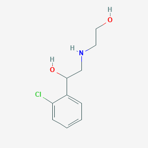 molecular formula C10H14ClNO2 B7873835 1-(2-Chlorophenyl)-2-(2-hydroxyethylamino)ethanol 