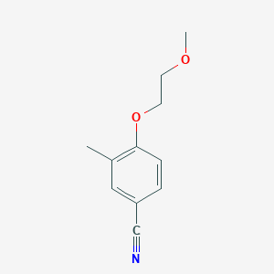 molecular formula C11H13NO2 B7873911 4-(2-Methoxyethoxy)-3-methylbenzonitrile 