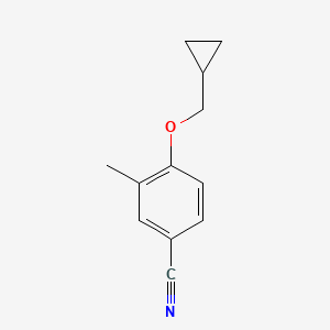 molecular formula C12H13NO B7873917 4-Cyclopropylmethoxy-3-methyl-benzonitrile 