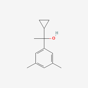 molecular formula C13H18O B7873969 1-(3,5-Dimethylphenyl)-1-cyclopropyl ethanol 