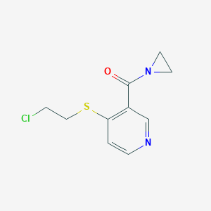 B078740 Pyridine, 3-(1-aziridinylcarbonyl)-4-(2-chloroethylthio)- CAS No. 13096-21-4