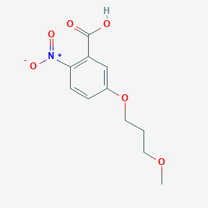 molecular formula C11H13NO6 B7874007 5-(3-Methoxypropoxy)-2-nitrobenzoic acid 