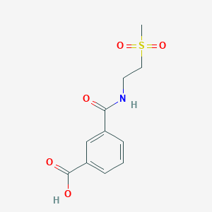 molecular formula C11H13NO5S B7874024 3-((2-(Methylsulfonyl)ethyl)carbamoyl)benzoic acid 