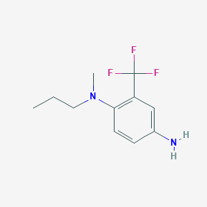 molecular formula C11H15F3N2 B7874048 N1-methyl-N1-propyl-2-(trifluoromethyl)benzene-1,4-diamine 