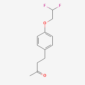 molecular formula C12H14F2O2 B7874090 4-[4-(2,2-Difluoroethoxy)phenyl]butan-2-one 