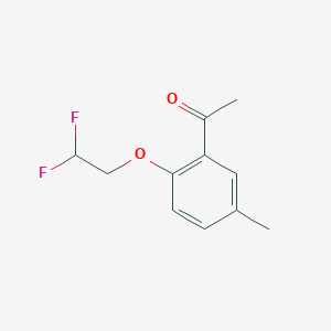 molecular formula C11H12F2O2 B7874098 1-(2-(2,2-Difluoroethoxy)-5-methylphenyl)ethanone 