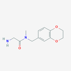 molecular formula C12H16N2O3 B7874136 2-Amino-N-(2,3-dihydro-benzo[1,4]dioxin-6-ylmethyl)-N-methyl-acetamide 