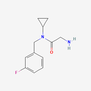 molecular formula C12H15FN2O B7874162 2-Amino-N-cyclopropyl-N-(3-fluoro-benzyl)-acetamide 