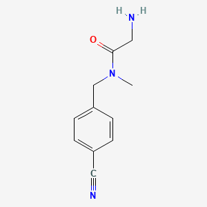 molecular formula C11H13N3O B7874177 2-Amino-N-(4-cyano-benzyl)-N-methyl-acetamide 