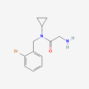 molecular formula C12H15BrN2O B7874194 2-Amino-N-(2-bromo-benzyl)-N-cyclopropyl-acetamide 