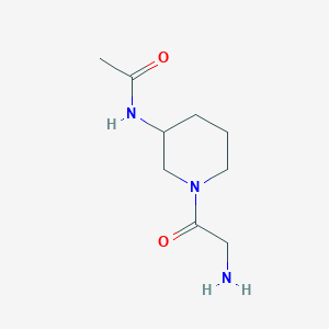 molecular formula C9H17N3O2 B7874199 N-[1-(2-Amino-acetyl)-piperidin-3-yl]-acetamide 