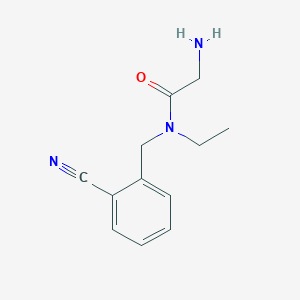 molecular formula C12H15N3O B7874231 2-Amino-N-(2-cyano-benzyl)-N-ethyl-acetamide 