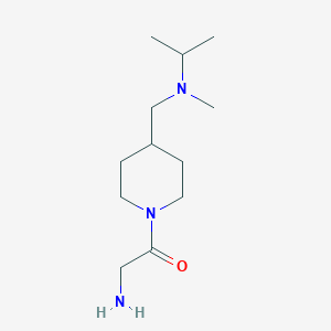 molecular formula C12H25N3O B7874235 2-Amino-1-(4-((isopropyl(methyl)amino)methyl)piperidin-1-yl)ethanone 