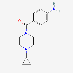 molecular formula C14H19N3O B7874249 4-(4-Cyclopropylpiperazine-1-carbonyl)aniline 