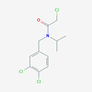 molecular formula C12H14Cl3NO B7874265 2-Chloro-N-(3,4-dichloro-benzyl)-N-isopropyl-acetamide 