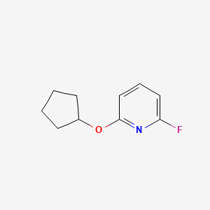 molecular formula C10H12FNO B7874366 2-(Cyclopentyloxy)-6-fluoropyridine 