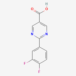 molecular formula C11H6F2N2O2 B7874395 2-(3,4-Difluorophenyl)pyrimidine-5-carboxylic acid 