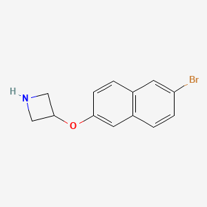 molecular formula C13H12BrNO B7874420 3-[(6-Bromonaphthalen-2-yl)oxy]azetidine 