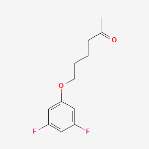 molecular formula C12H14F2O2 B7874424 6-(3,5-Difluorophenoxy)hexan-2-one 