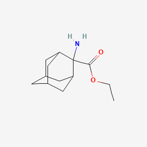 molecular formula C13H21NO2 B7874429 2-Amino-adamantane-2-carboxylic acid ethyl ester 