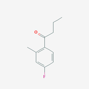 molecular formula C11H13FO B7874458 4'-Fluoro-2'-methylbutyrophenone 