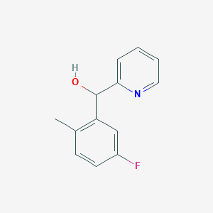 molecular formula C13H12FNO B7874474 3-Fluoro-6-methylphenyl-(2-pyridyl)methanol 