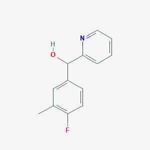 molecular formula C13H12FNO B7874485 4-Fluoro-3-methylphenyl-(2-pyridyl)methanol 