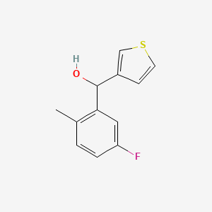 molecular formula C12H11FOS B7874509 3-Fluoro-6-methylphenyl-(3-thienyl)methanol 