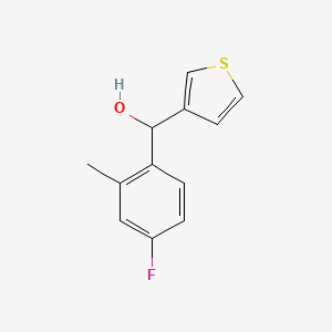 molecular formula C12H11FOS B7874515 4-Fluoro-2-methylphenyl-(3-thienyl)methanol 