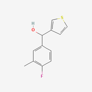 molecular formula C12H11FOS B7874520 4-Fluoro-3-methylphenyl-(3-thienyl)methanol 