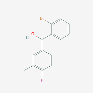 molecular formula C14H12BrFO B7874534 (2-Bromophenyl)(4-fluoro-3-methylphenyl)methanol 