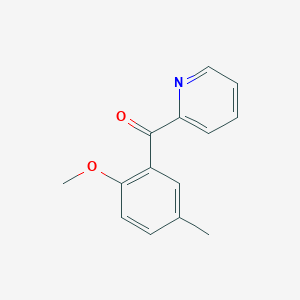 molecular formula C14H13NO2 B7874564 2-(2-Methoxy-5-methylbenzoyl)pyridine 