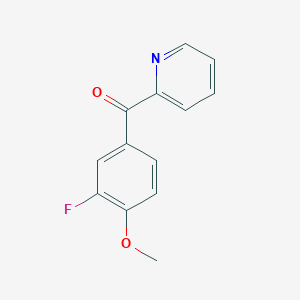 molecular formula C13H10FNO2 B7874567 2-(3-Fluoro-4-methoxybenzoyl)pyridine 