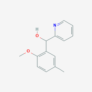 molecular formula C14H15NO2 B7874572 (2-Methoxy-5-methylphenyl)(pyridin-2-yl)methanol 